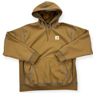 Carhartt WIP x Awake NY Classic Hoodie Men's XL Brown Sweatshirt Blue Stitch